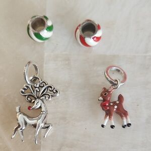 Brighton Reindeer and Bead Charm Set